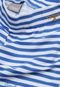 Calça Carinhoso Infantil Listrada Branco/Azul - Marca Carinhoso