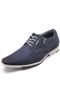 Sapato Social Couro Pegada Recortes Azul - Marca Pegada