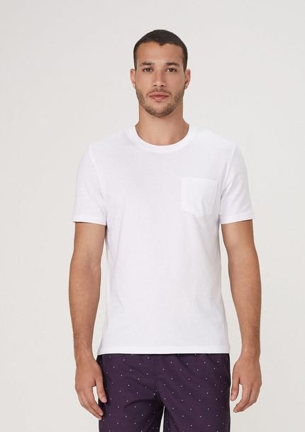 Camiseta Hering Básica Regular Em Malha Com Algodão Branco - Marca Hering