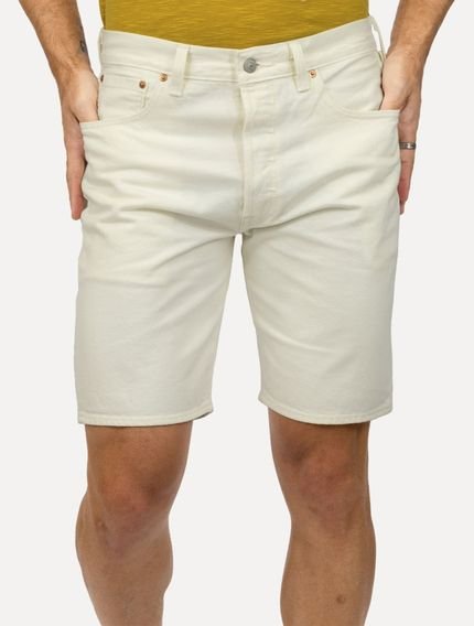 Bermuda Levis Jeans Masculina 501 Original Shorts Off-White - Marca Levis