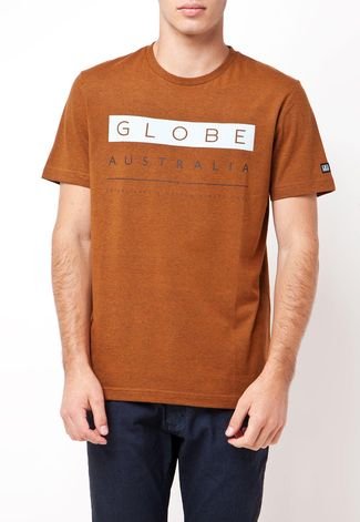 Camiseta Globe Liquid Marrom