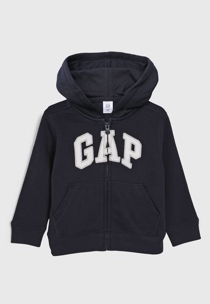 Blusa de Moletom Infantil GAP Infantil Logo Azul-marinho - Marca GAP