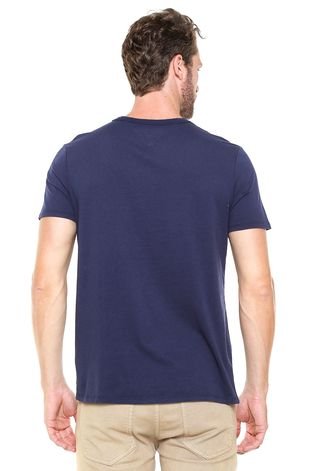 Camiseta Tommy Hilfiger Recortes Azul-Marinho