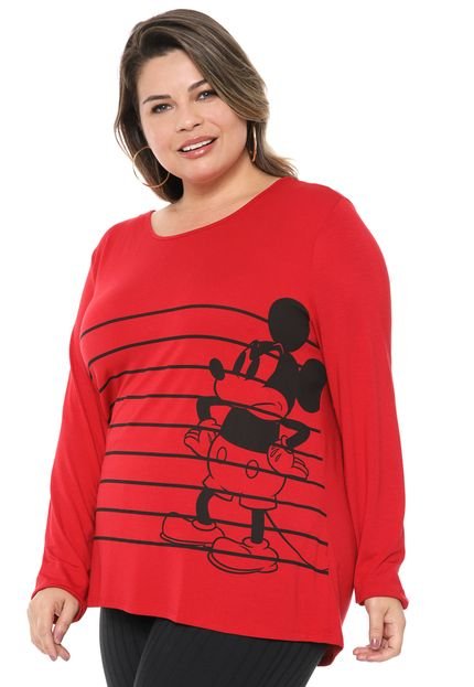 Blusa Cativa Disney Plus Mickey Vermelha - Marca Cativa Disney Plus