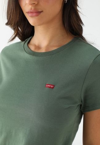 Camiseta Levis Slim Logo Verde