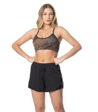 Top Feminino Com Bojo Strong FTK Fitness Laranja - Compre Agora