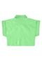 Camisa Cropped em Sarja Gloss Verde - Marca Gloss