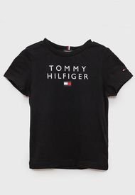 Polera Tommy Hilfiger TH LOGO TEE S/S Negro - Calce Regular