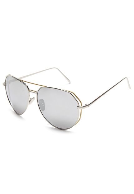 Óculos De Sol Khatto Aviador Prata - Marca Khatto