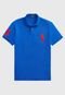 Camisa Polo Polo Ralph Lauren Custom Slim Fit Azul - Marca Polo Ralph Lauren