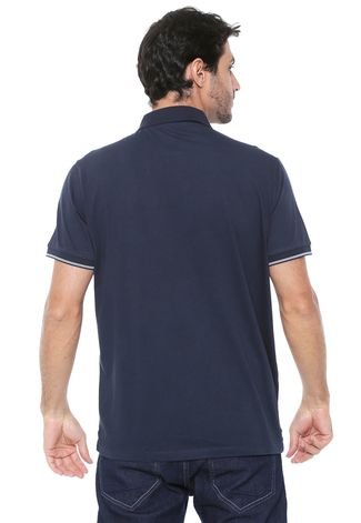 Camisa Polo Richards Reta Sel Marine Azul-marinho