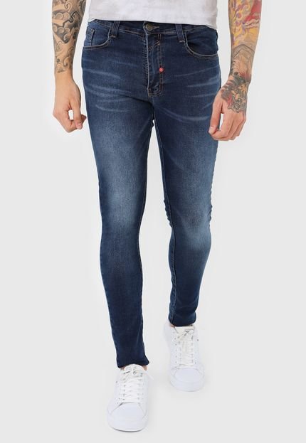 Calça Jeans Fatal Skinny Estonada Azul - Marca Fatal