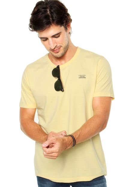 Camiseta Colcci Slim Guitar Amarela - Marca Colcci