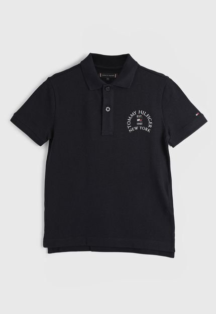 Camisa Polo Tommy Hilfiger Kids Logo Preta - Marca Tommy Hilfiger Kids