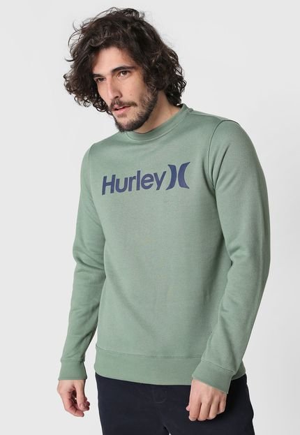 Blusa de Moletom Flanelada Fechada Hurley O&O Solid Verde - Marca Hurley