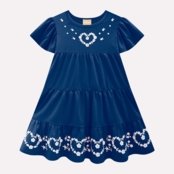 Vestido Infantil Menina Milon Azul - Marca Milon