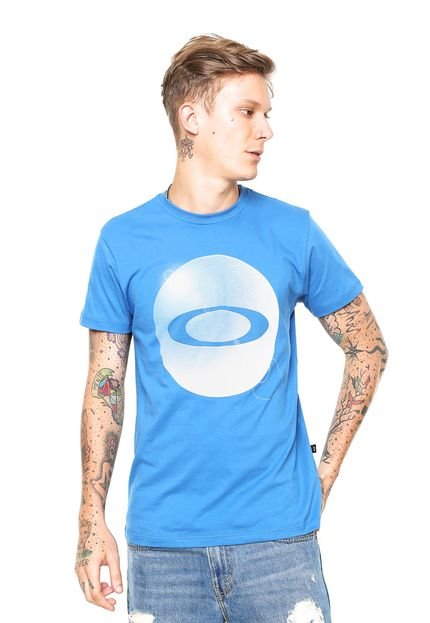 Camiseta Oakley Lens Effect Azul - Marca Oakley