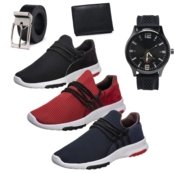 Kit 3 Pares de Tenis Masculino Casual Fitness Oferta Black - Marca Eleganci