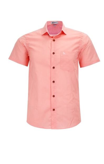 Camisa Manga Curta Amil Algodão Com Bolso Comfort 1740 Coral - Marca Amil