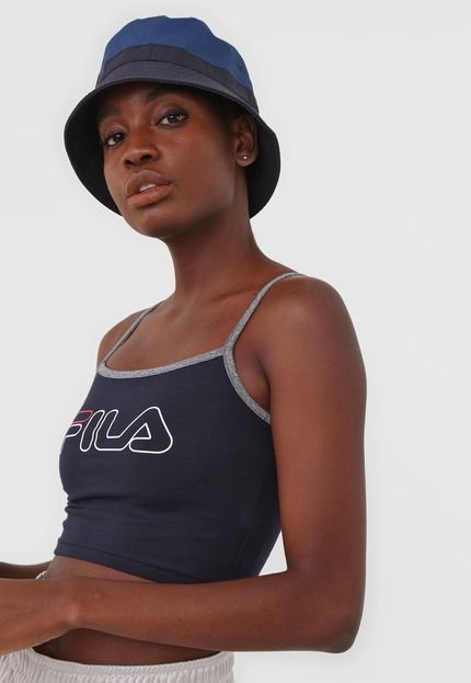 Regata Cropped Fila Straps Azul-Marinho - Marca Fila