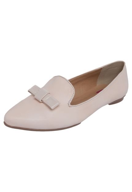 Slipper Pink Connection Bico Fino Laço Nude - Marca Pink Connection