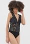 Body Colcci Tule Bordado Preto - Marca Colcci