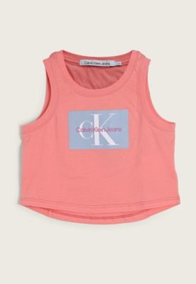 Regata Infantil Calvin Klein Kids Logo Coral - Compre Agora