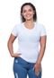Camiseta Feminina Baby Look Kit 3 Blusa Lisa Básica Viscolycra Blusinha Trabalho Passeio Techmalhas Amarelo/Branco/Preto - Marca TECHMALHAS
