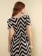 Vestido Iolanda Crepinho Chevron Off - Marca Aura