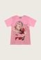 Camiseta Infantil Brandili Sakura Rosa - Marca Brandili