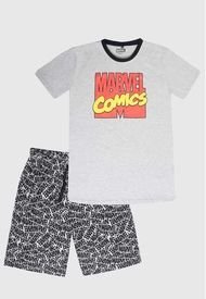 Pijama Hombre Logo Iconico Gris Marvel Marvel