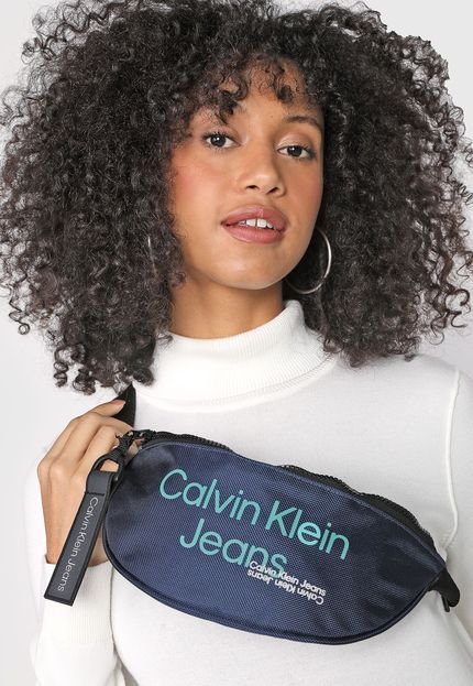 Pochete Calvin Klein Lettering Azul-Marinho - Marca Calvin Klein