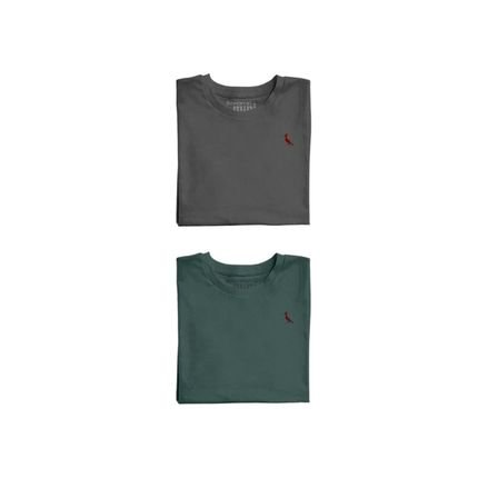 Kit 2 Camisetas Brasa Verde E Preto Stoned Mini Reserva Mini Multicolorido - Marca Reserva Mini