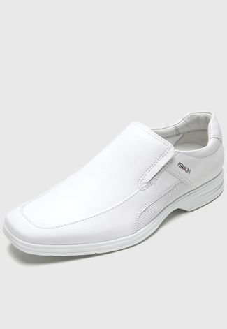 Sapato Social Couro Ferracini Liso Branco
