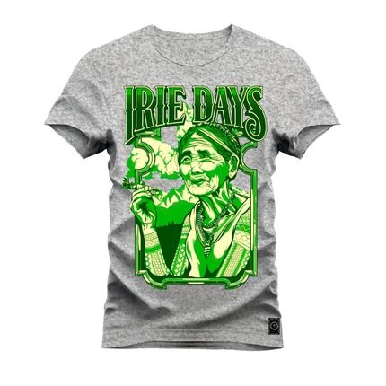 Camiseta Plus Size T-shirt Unissex Algodão Irie Days - Cinza - Marca Nexstar