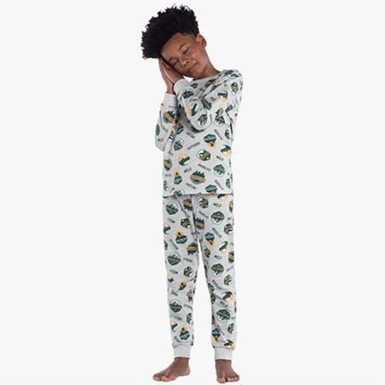 Pijama Infantil Menino Kyly Estampado Mescla - Marca Kyly