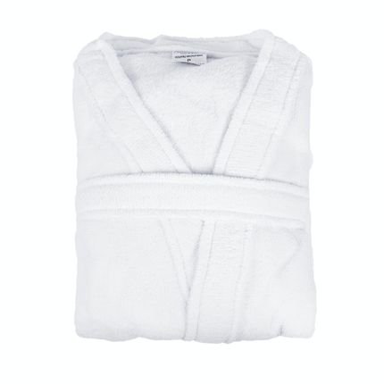 Roupão Chronos Plush Microfibra Kimono Tamanho P - Branco - Marca Casa Modelo Enxovais