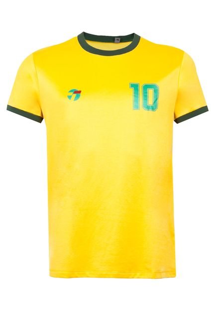Camisa Topper 10 Brasil Amarela - Marca Topper