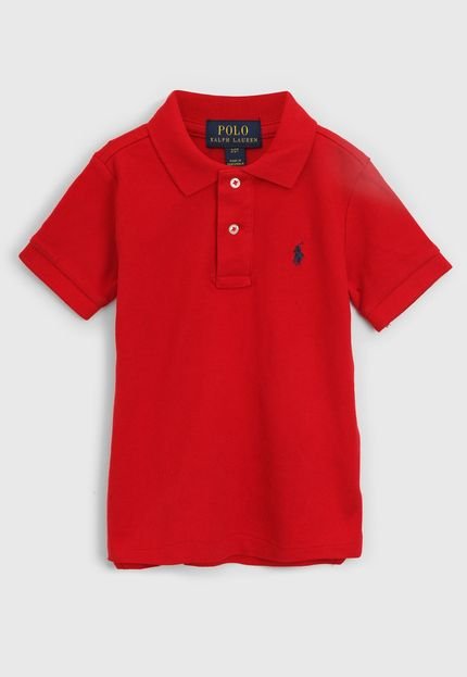Camisa Polo Polo Ralph Lauren Infantil Logo Vermelha - Marca Polo Ralph Lauren