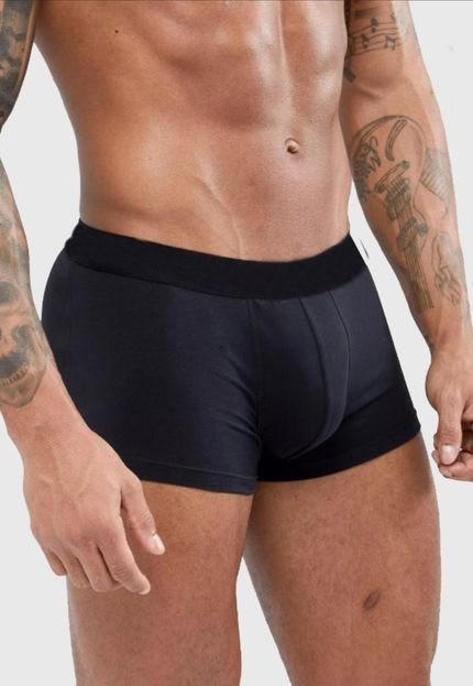 Cueca Boxer Lisa Diluxo Preta - Marca Diluxo