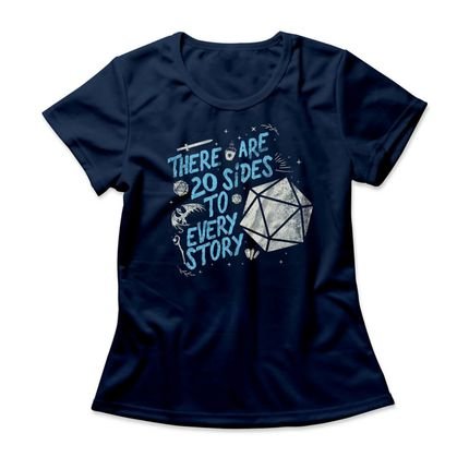 Camiseta Feminina 20 Sides - Azul Marinho - Marca Studio Geek 