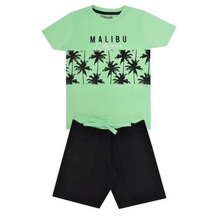 Conjunto Infantil Masculino Verde Abacate Malibu - Marca Tiktak Kids