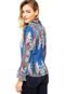 Blusa Manga Longa Facinelli by MOONCITY Floral Azul - Marca Mooncity