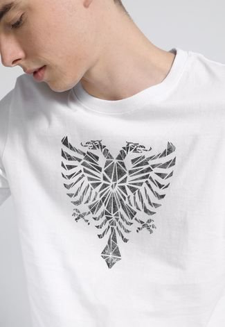Camiseta Cavalera Manga Longa Branca Elastano - AGAIMPORTADOS
