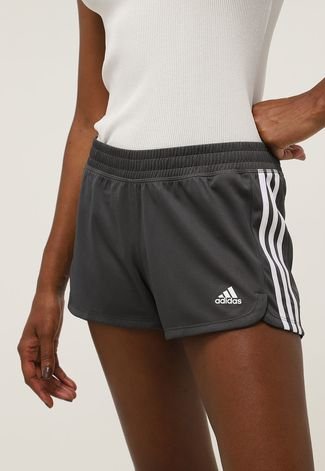 Short adidas Performance Pacer 3 Stripes Cinza