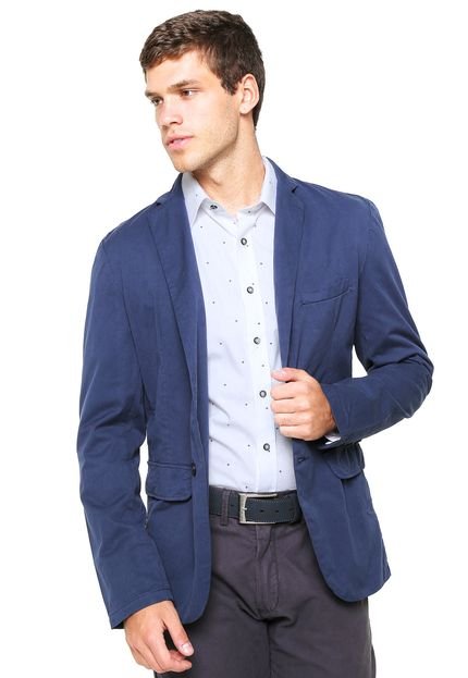 Blazer Sarja Colcci Alfaiataria Azul - Marca Colcci