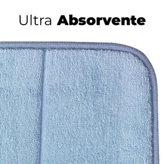 Tapete para Banheiro Antiderrapante Ultra Absorvente SuperSoft Azul 60x40cm - Camesa