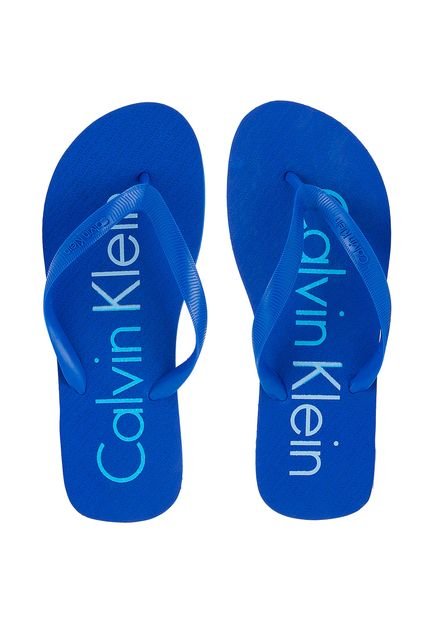 Chinelo Calvin Klein Logo Azul - Marca Calvin Klein
