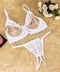 Conjunto IMI Lingerie Noite Noiva Aberto Virilha Fio Dental Alanis Branco - Marca IMI LINGERIE