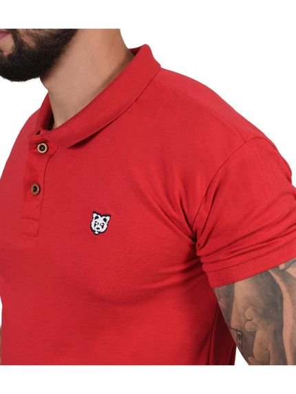 Camiseta Polo Masculina Vermelha Piquet Promoção Memorize jeans - Marca Memorize Jeans